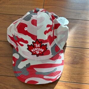 Red and Gray Camouflage Cap Tim Hortons